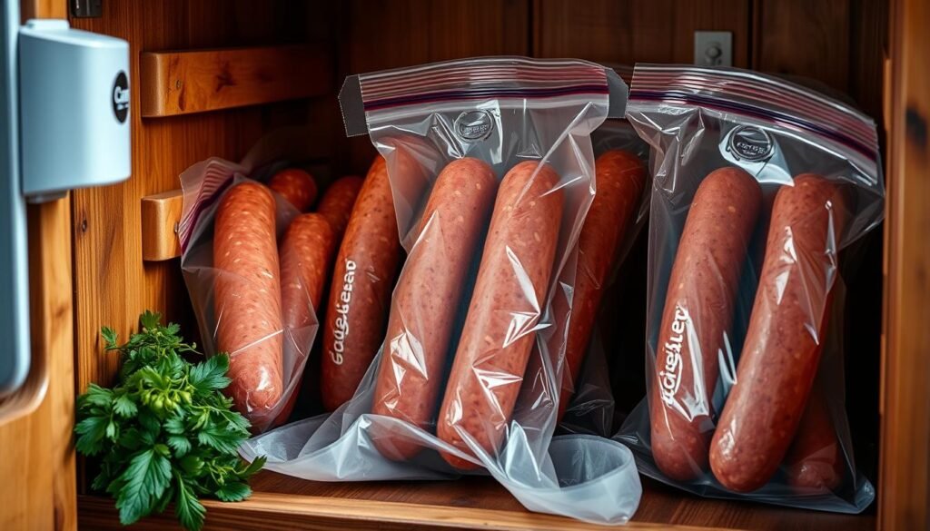 Storing homemade sausage