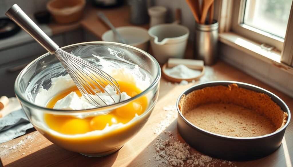 Cheesecake Baking Process