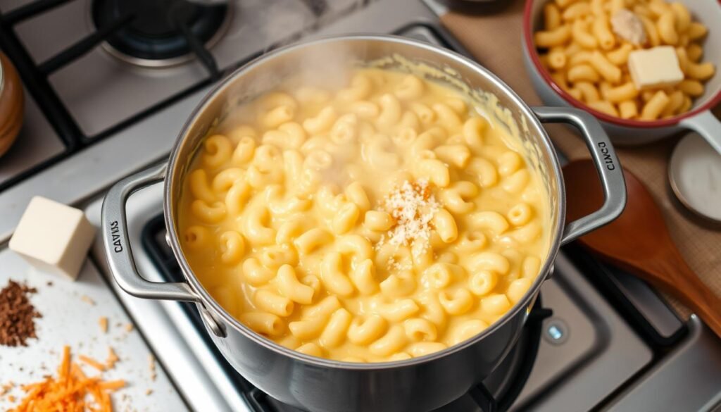 Creamy Mac and Cheese Preparation