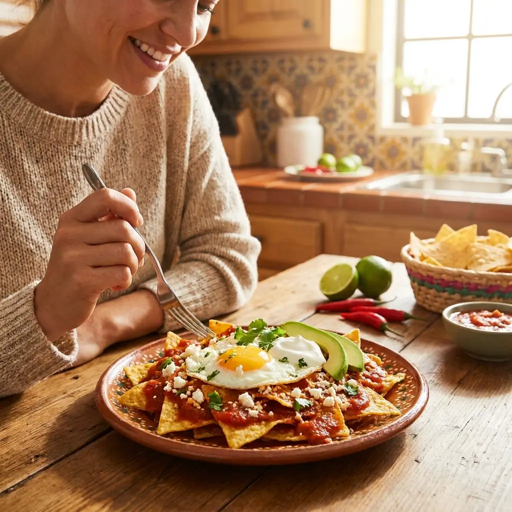 Learn how to make authentic Mexican Chilaquiles with crispy tortillas, rich salsa, eggs, and fresh toppings. A quick and easy traditional breakfast recipe perfect for busy mornings and full of bold Mexican flavors.