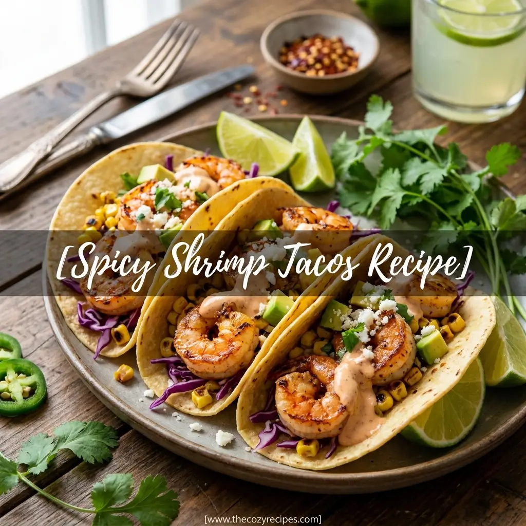 Make the best Spicy Shrimp Tacos at home with this fresh and healthy recipe! Packed with bold flavors, easy toppings, pro tips, and simple substitutions for a quick weeknight meal everyone will love.