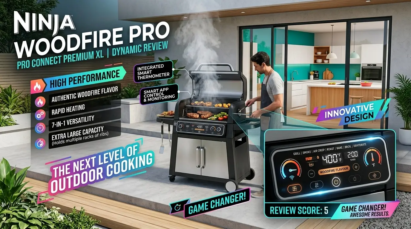 Discover why the Ninja OG951 Woodfire Pro Connect Premium XL is the best outdoor grill of 2026 with smart controls, real woodfire flavor, and versatile all-in-one cooking performance.