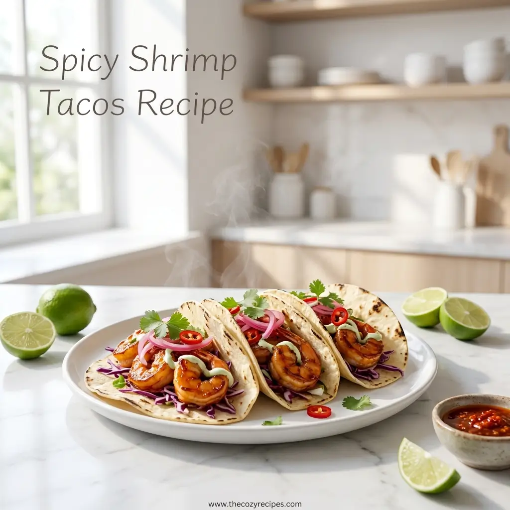 Make the best Spicy Shrimp Tacos at home with this fresh and healthy recipe! Packed with bold flavors, easy toppings, pro tips, and simple substitutions for a quick weeknight meal everyone will love.